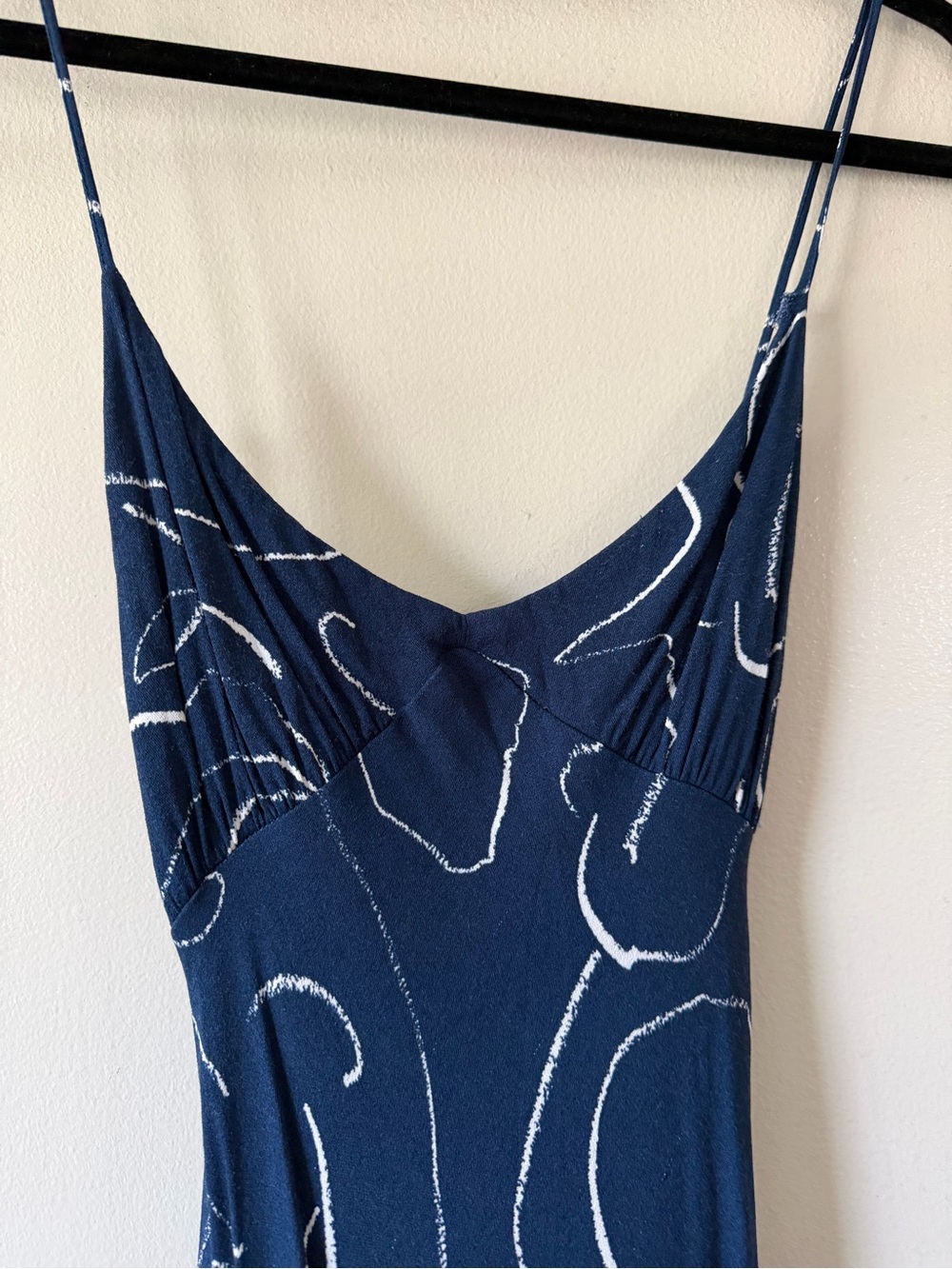 Madewell Navy & White Floral Slip Midi Dress - Picture 3 of 4